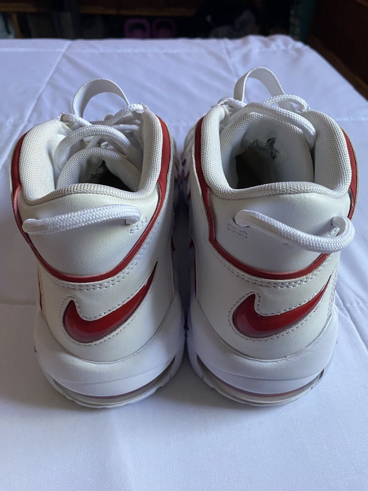 Nike Air More Uptempo White Varsity Red Size US 10 / EU 43 - 4 Thumbnail