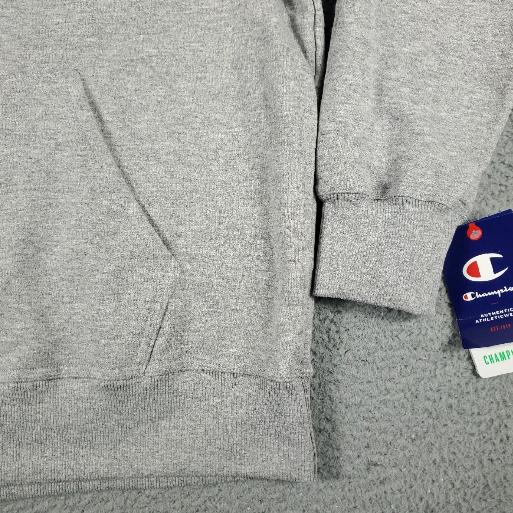 Champion Champion Gray Hoodie Mens XL Pullover Sweatshirt Adjustable Fleece Logo Casual Sports Size US XL / EU 56 / 4 - 5 Thumbnail