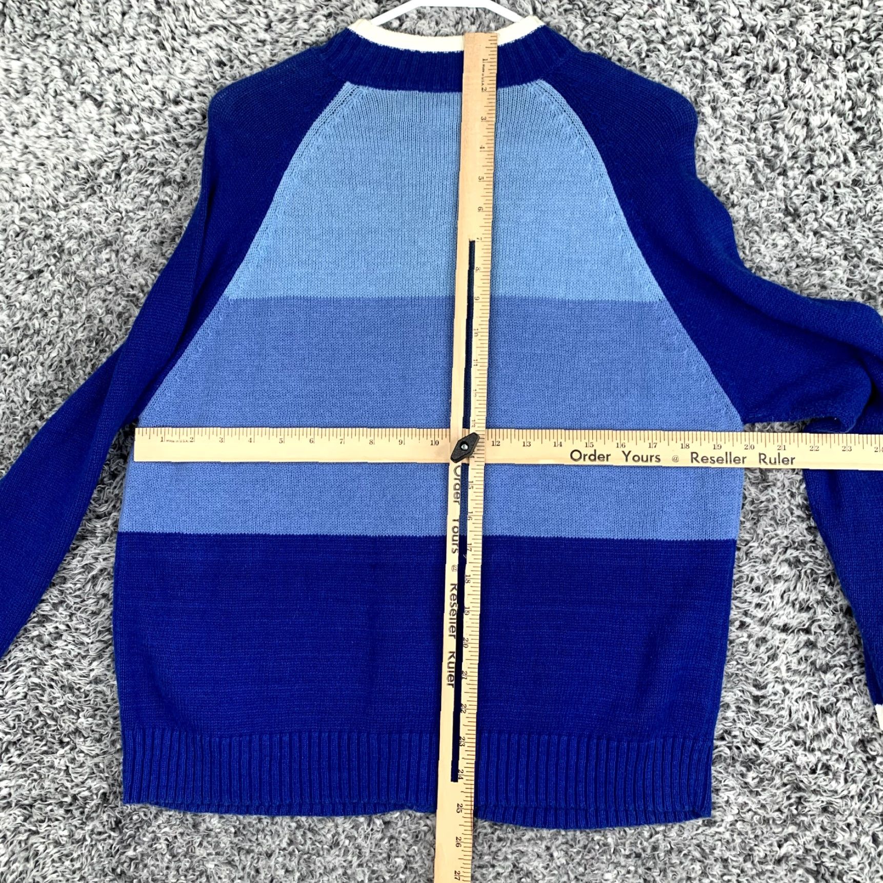 Vintage Tiara International Christmas Sweater Womens XL Blue Snowman Winter Wonderland Full Zip Knit Maternity? Size XL / US 12-14 / IT 48-50 - 6 Thumbnail
