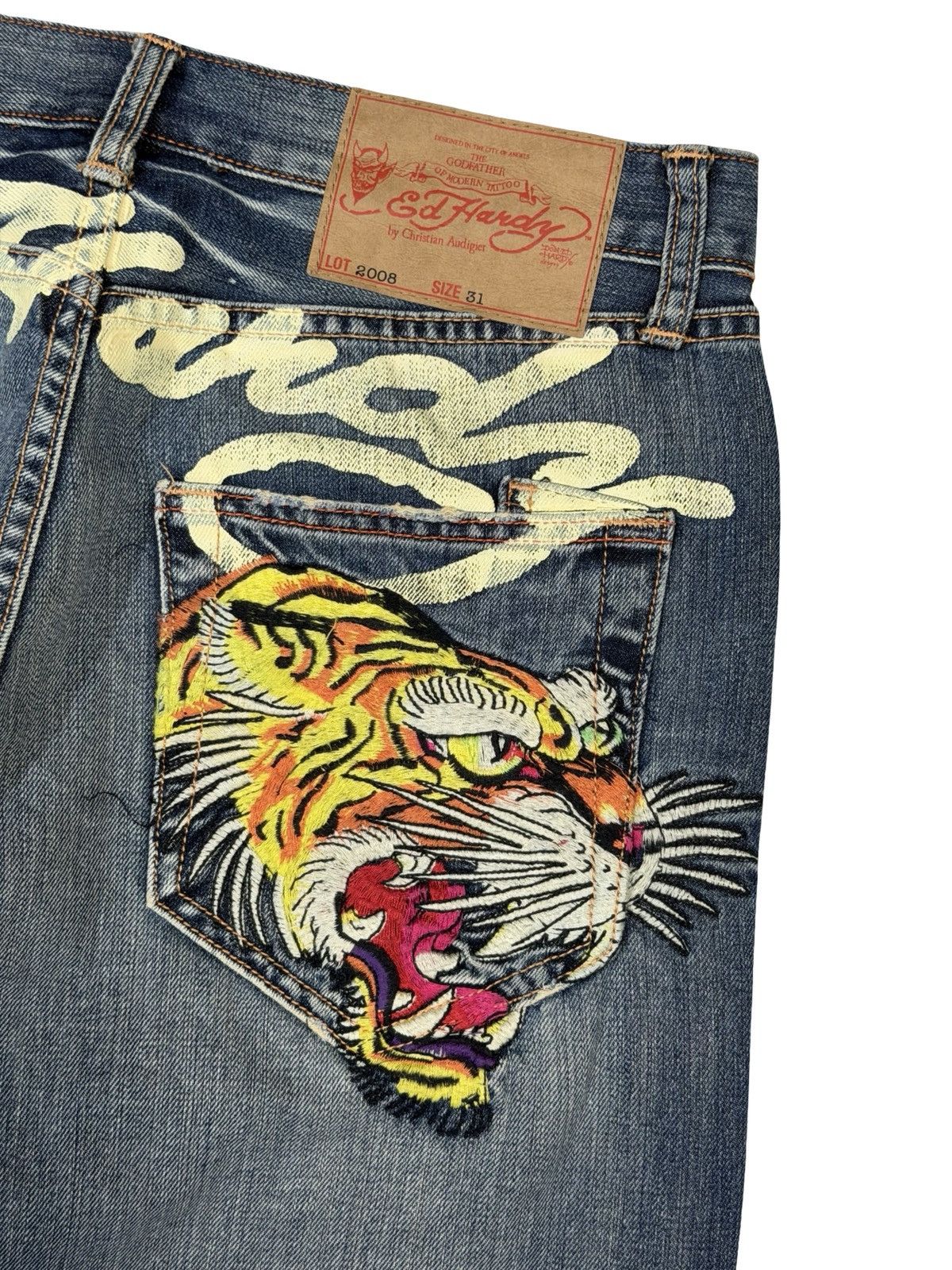 Ed Hardy Ed Hardy big embroidery Tattoo Size US 31 - 9 Thumbnail