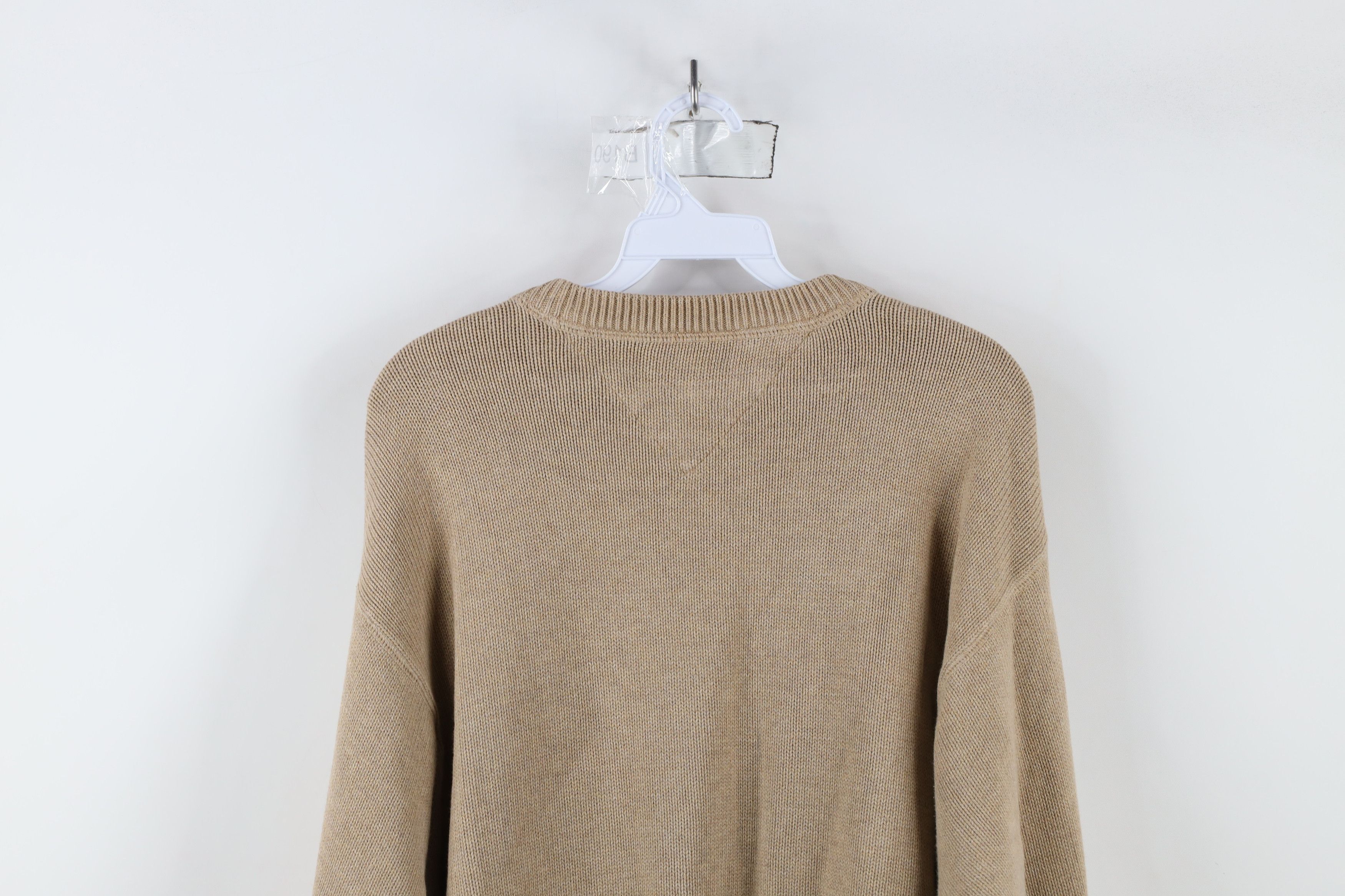 Tommy Hilfiger Vintage 90s Tommy Hilfiger Cotton Crewneck Sweater Beige Size US XL / EU 56 / 4 - 13 Thumbnail