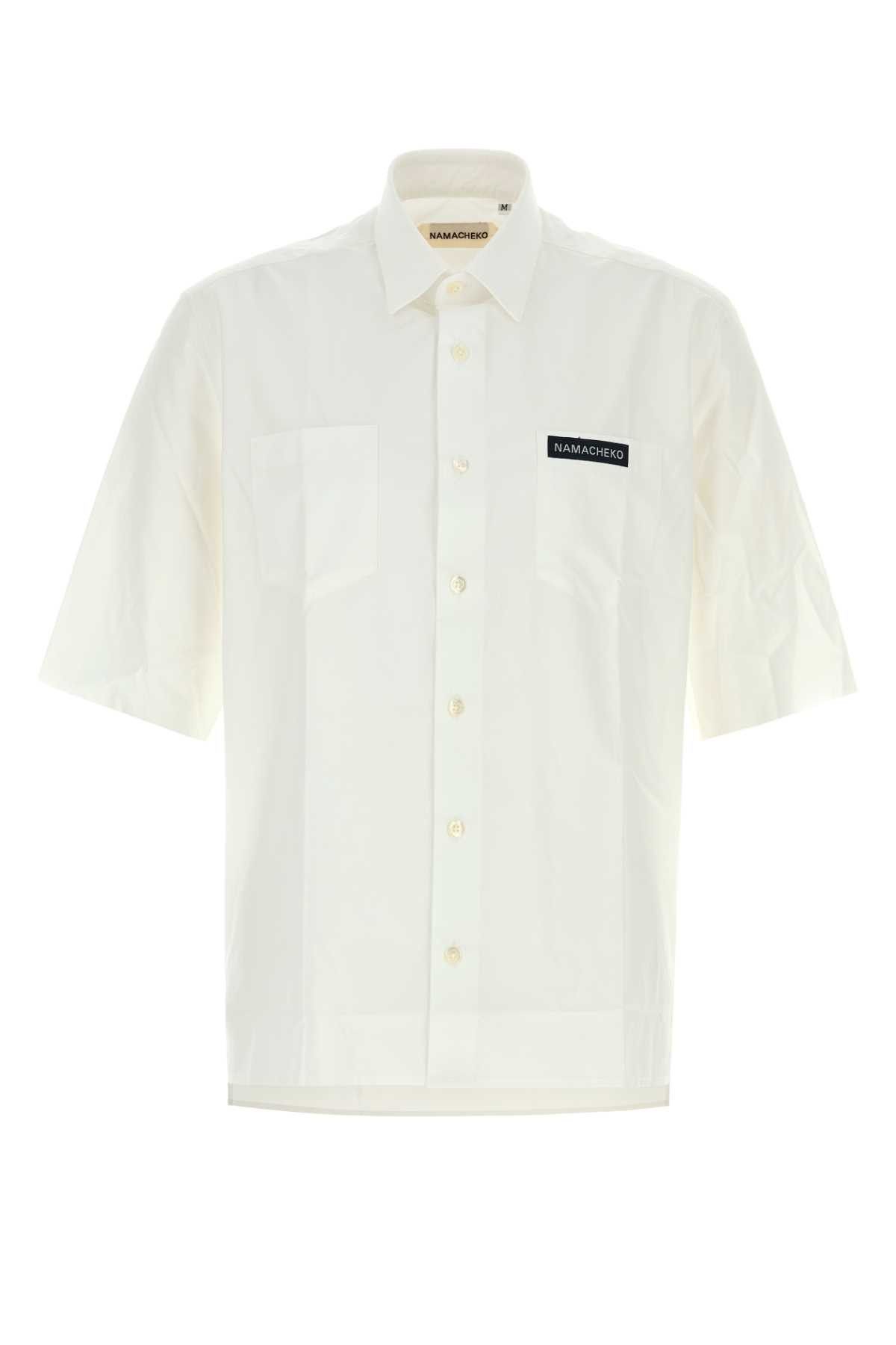 Namacheko White Poplin Guardia Shirt Size US M / EU 48-50 / 2 - 1 Thumbnail