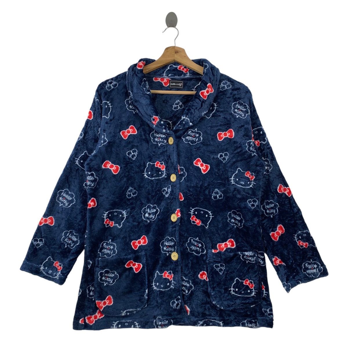 HELLO KITTY Japanese Cartoon Fullprint Fleece Sleep T-Shirt