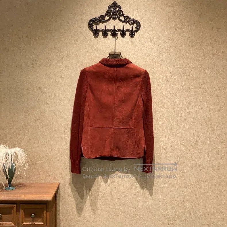 Loro Piana Loro Piana Red Leather and Fur Jacket Size XS / US 0-2 / IT 36-38 - 2 Thumbnail