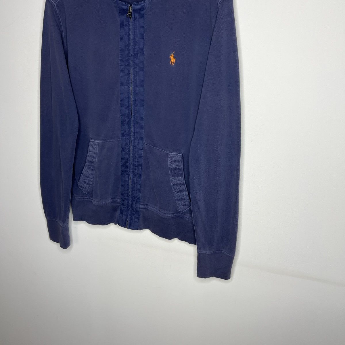 Polo Ralph Lauren × Ralph Lauren Vintage Polo Ralph Lauren Navy Zip Sweatshirt Pony Logo Size US M / EU 48-50 / 2 - 2 Thumbnail