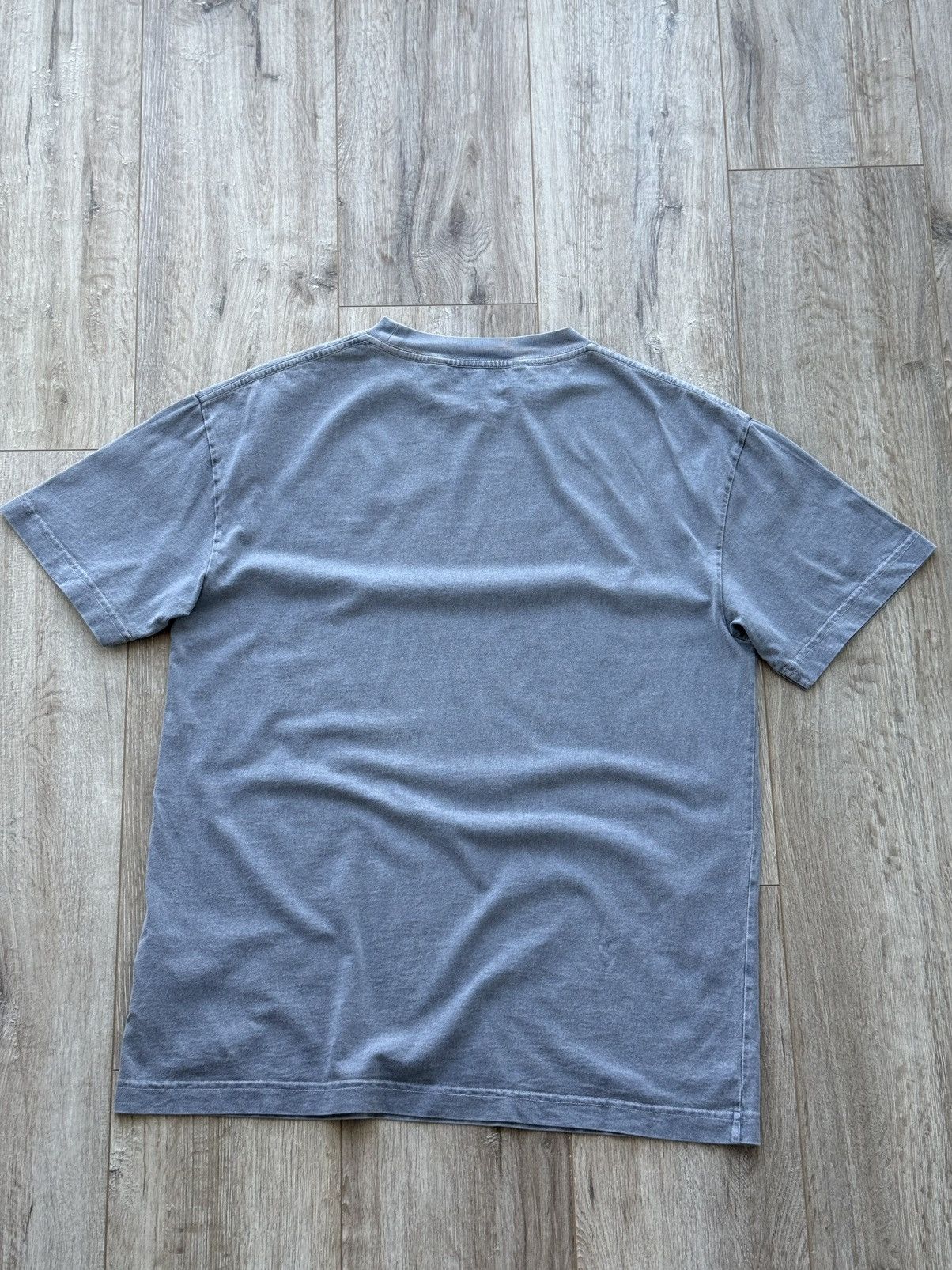 Palm Angels Palm Angels Medium Arched Logo Washed Vintage Grey Tee Size US M / EU 48-50 / 2 - 5 Thumbnail