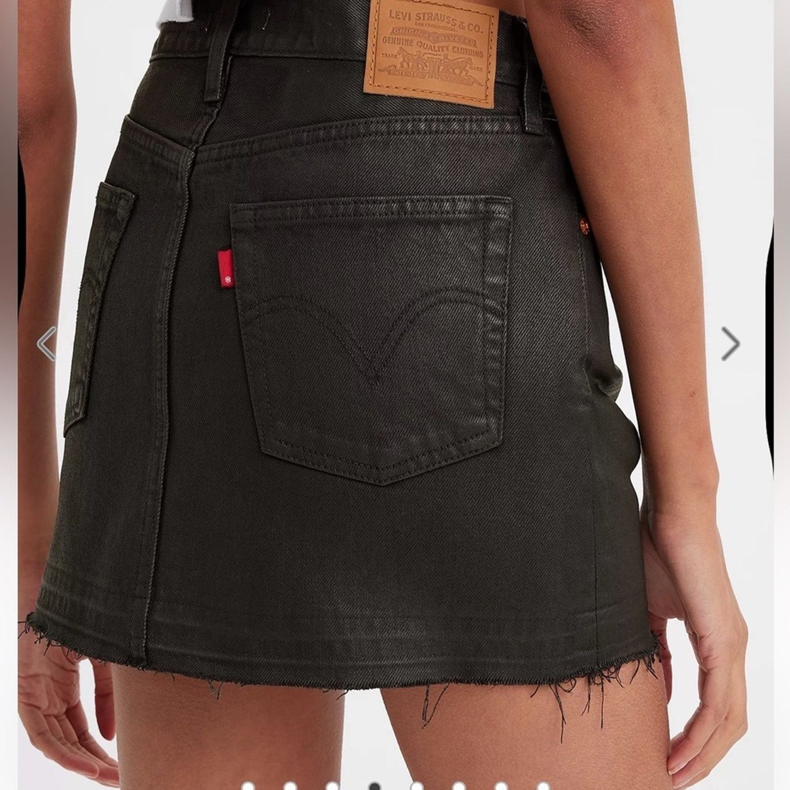 Levi's New Levi's Icon Black Leather look Mini Skirt size 25 Size 25" / US 0 / IT 36 - 8 Thumbnail