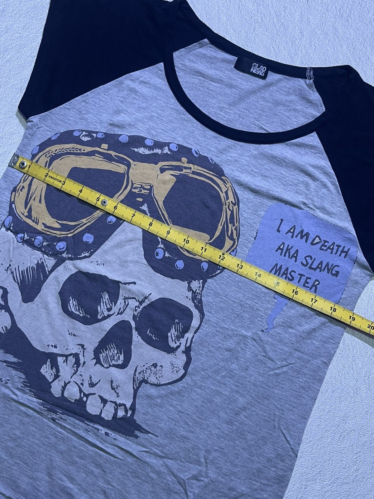 Hysteric Glamour Y2K GLAD NEWS short sleeve tshirt big skull motif Size M / US 6-8 / IT 42-44 - 8 Thumbnail