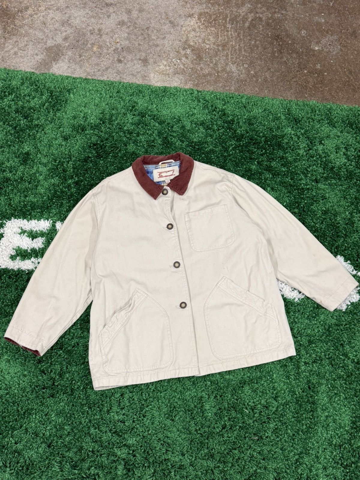 Vintage Vintage Women's Flannel Lined Barn Chore Detroit Coat Jacket Size L / US 10 / IT 46 - 2 Thumbnail