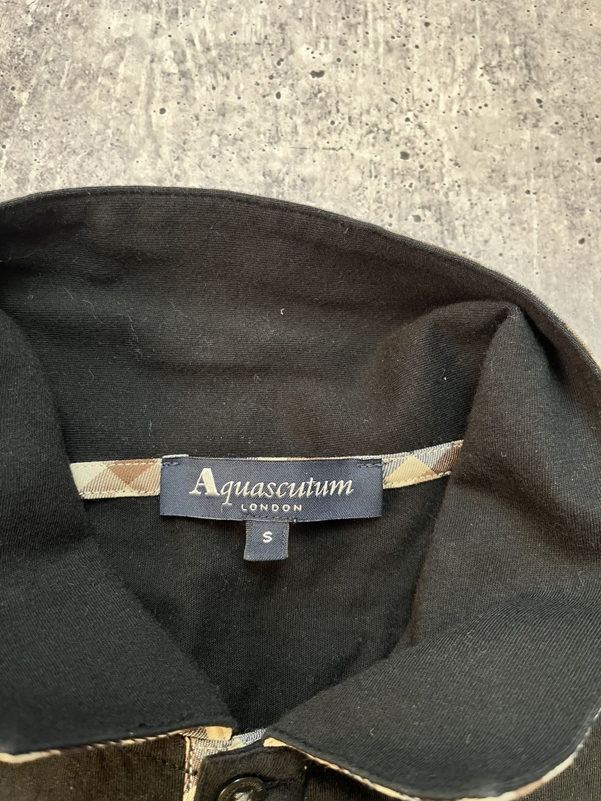 Aquascutum Aquascutum Black Polo Shirt Collared Classic Plaid Size S Size US S / EU 44-46 / 1 - 5 Thumbnail