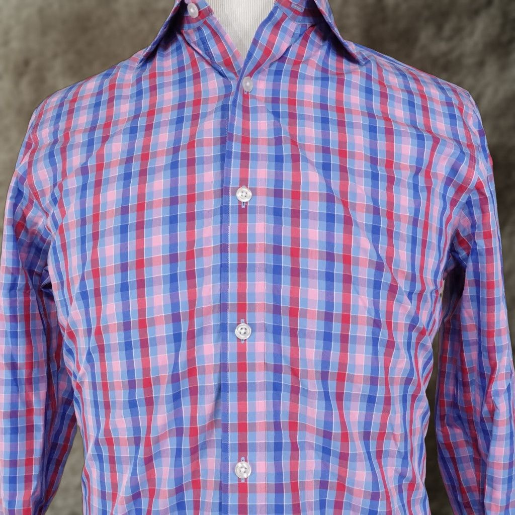 Bonobos Bonobos Men's Dress Shirt 15.5 Regular Fit Long Sleeve Check Cotton Collared Button Up Multicolor Business Casual Wedding Size 40R - 1 Thumbnail