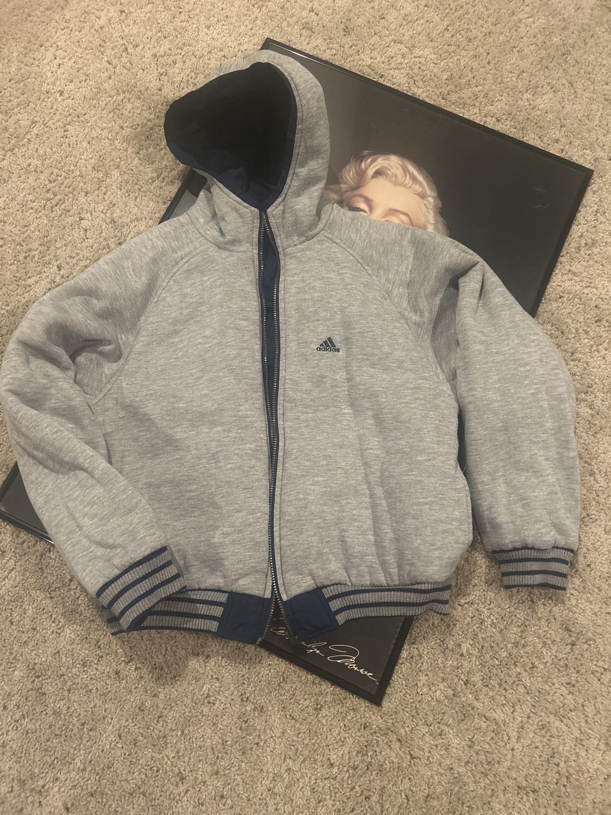 Adidas Vintage Adidas Reversible Winter Coat Size US M / EU 48-50 / 2 - 3 Thumbnail