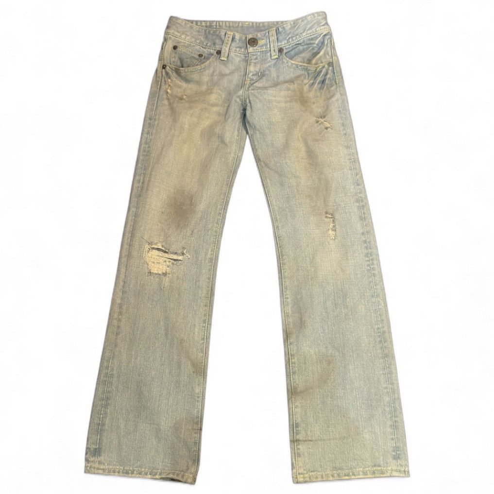 Miss Sixty 🔥🇯🇵 Japanese Flared Cocolulu Destroyed Distressed Denim Size 30" / US 8 / IT 44 - 2 Thumbnail