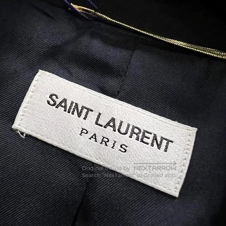 Saint Laurent Paris Saint Laurent Gold Embroidered Court Blazer Size US M / EU 48-50 / 2 - 3 Thumbnail