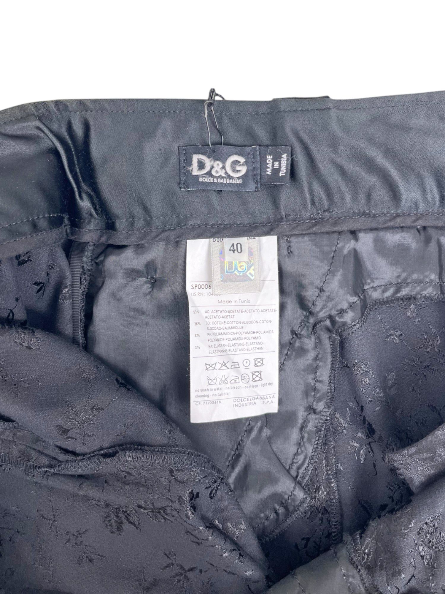 Dolce & Gabbana Black Floral Capri Pants Size 27" / US 4 / IT 40 - 9 Thumbnail