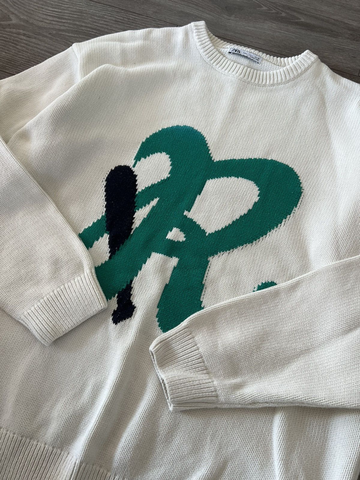 Japanese Brand × Zara ‼️Avant Garde Abstract Knit Logo Casual Sweater‼️ Size US L / EU 52-54 / 3 - 19 Thumbnail