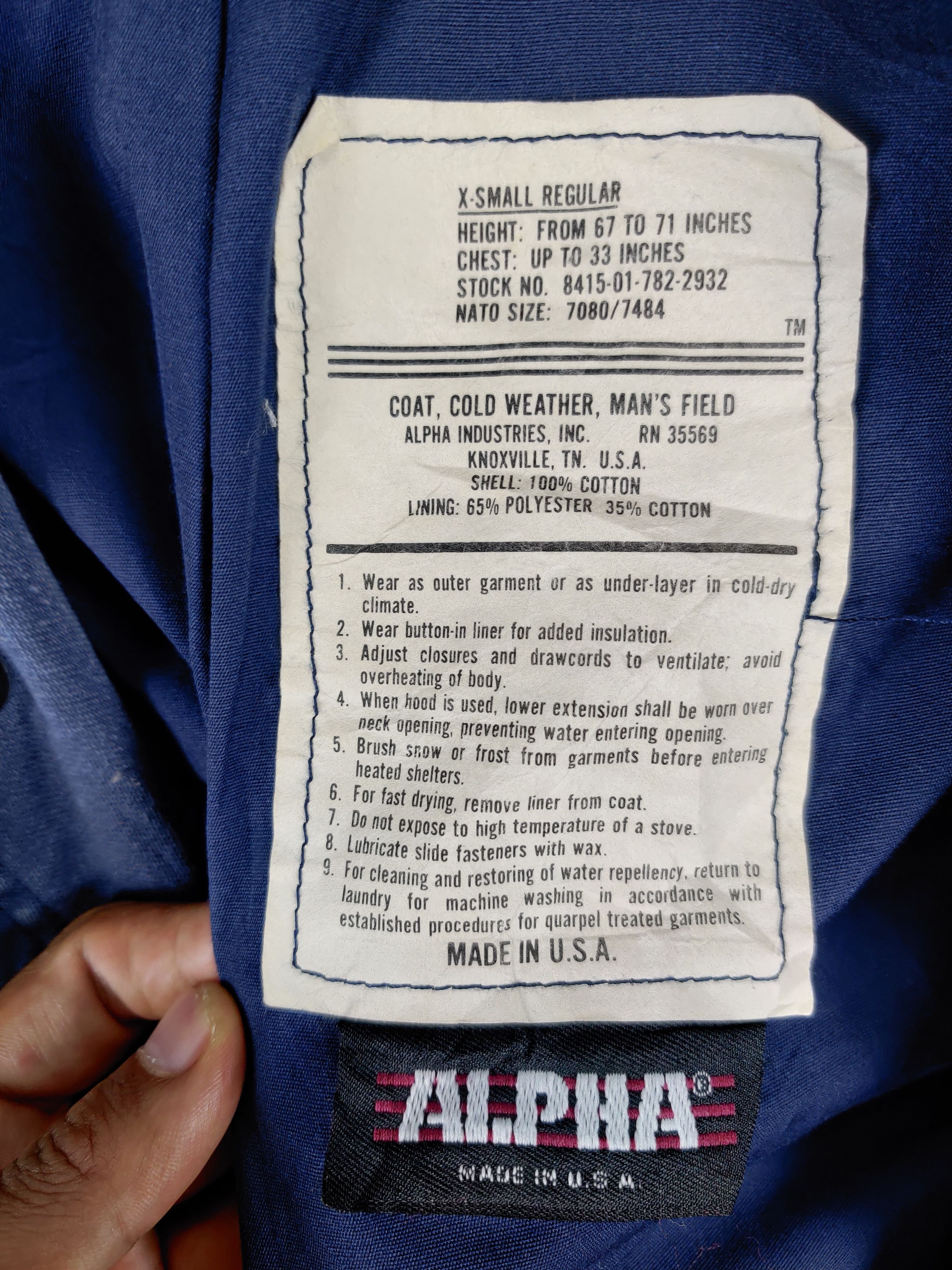 Alpha Industries Vintage 90s Alpha Industries M65 Field Scovill Jacket Size US S / EU 44-46 / 1 - 10 Thumbnail
