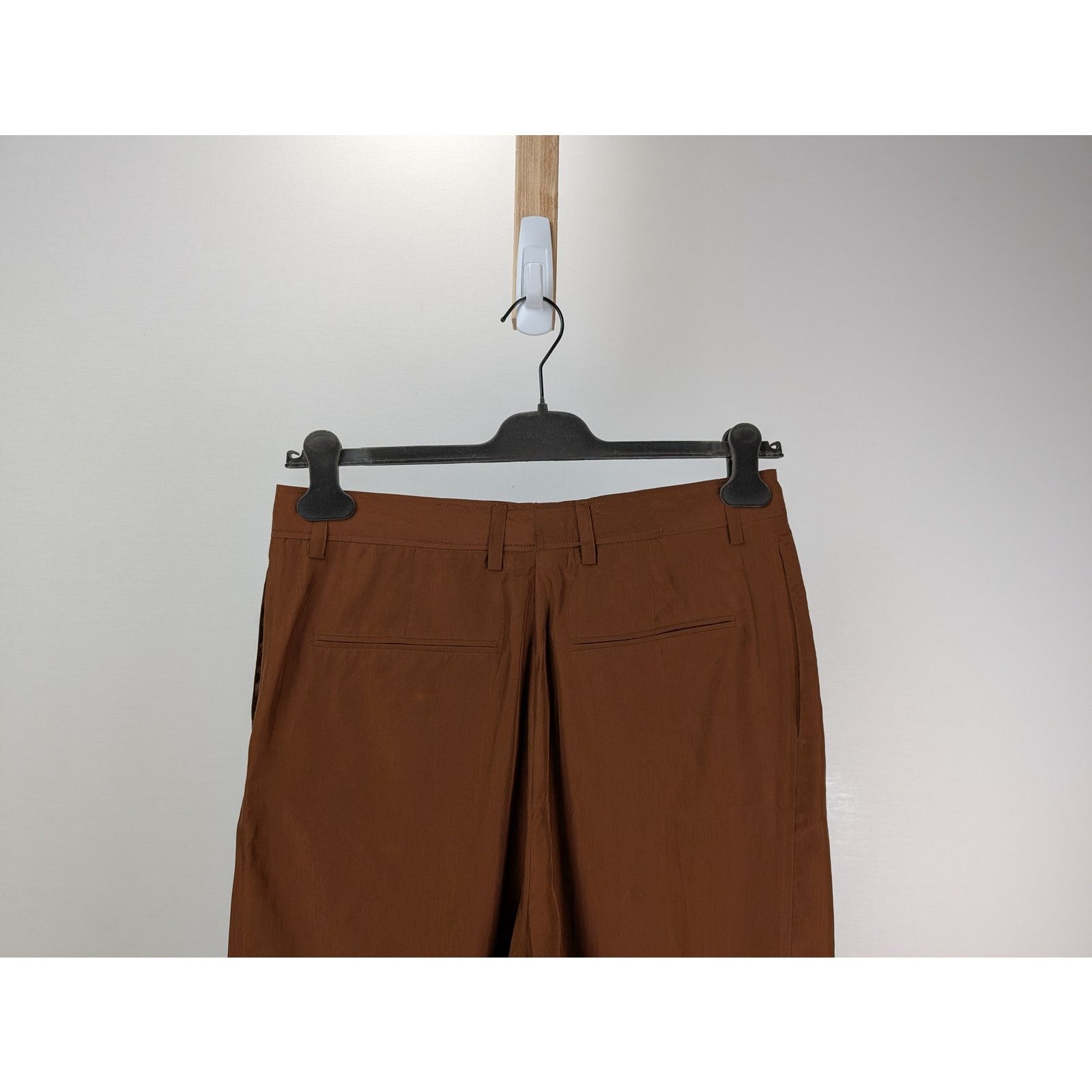 Gant o1rshd1 CC20 Relaxed Silk Suit Pants in Cognac Brown Size US 34 / EU 50 - 7 Thumbnail