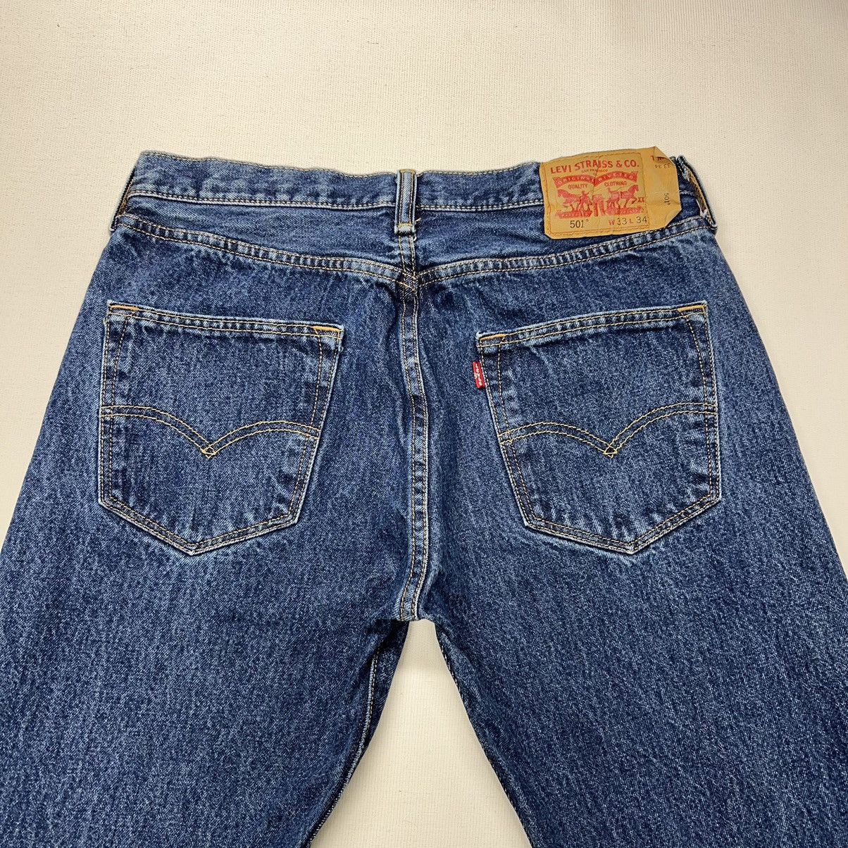 Levi's Levis Jeans Blue 501 Straight Original Denim Button Fly Size US 33 - 12 Thumbnail