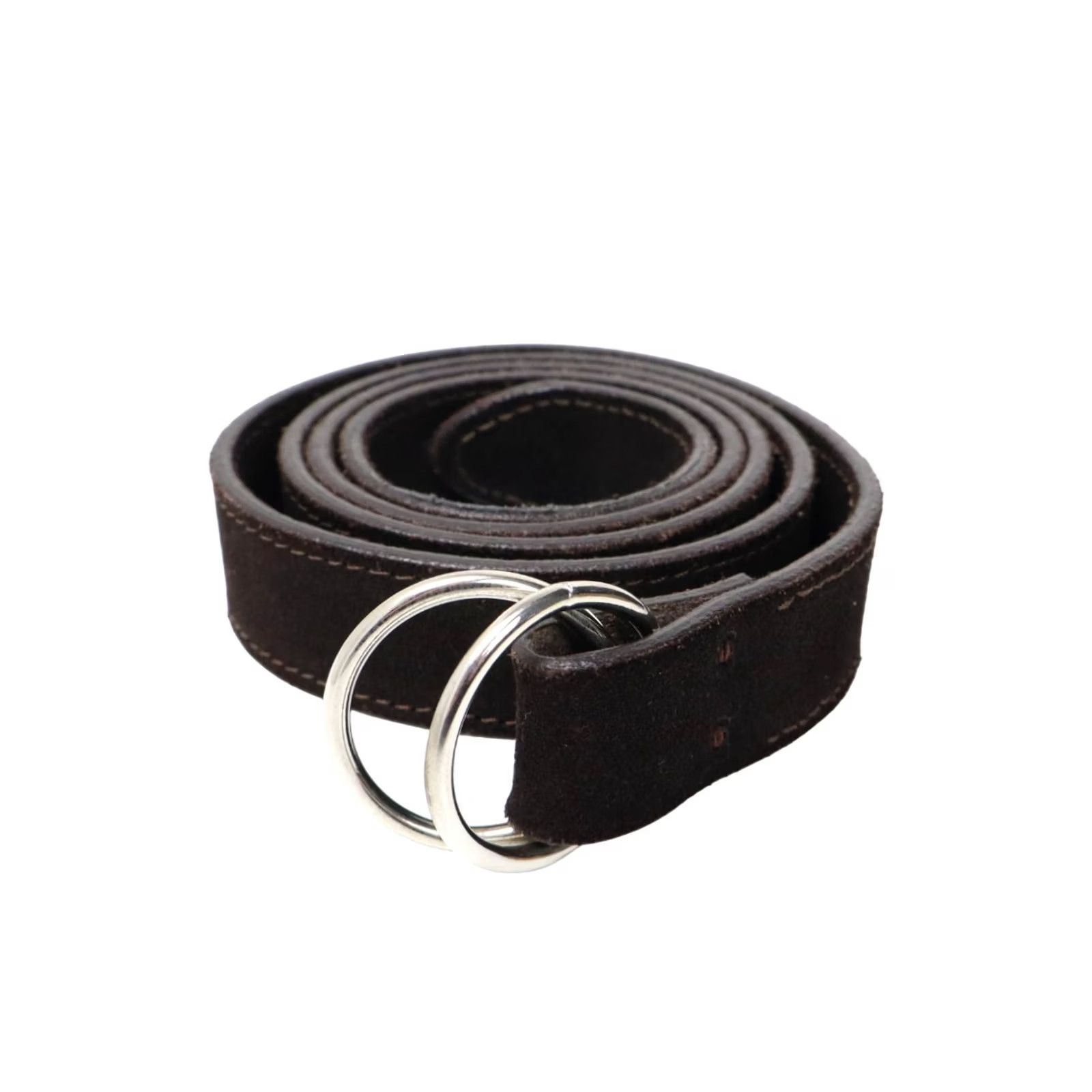 Suitsupply SUITSUPPLY Belt Women's 95/38 Brown Suede Ring Buckle Waist Size ONE SIZE - 4 Thumbnail