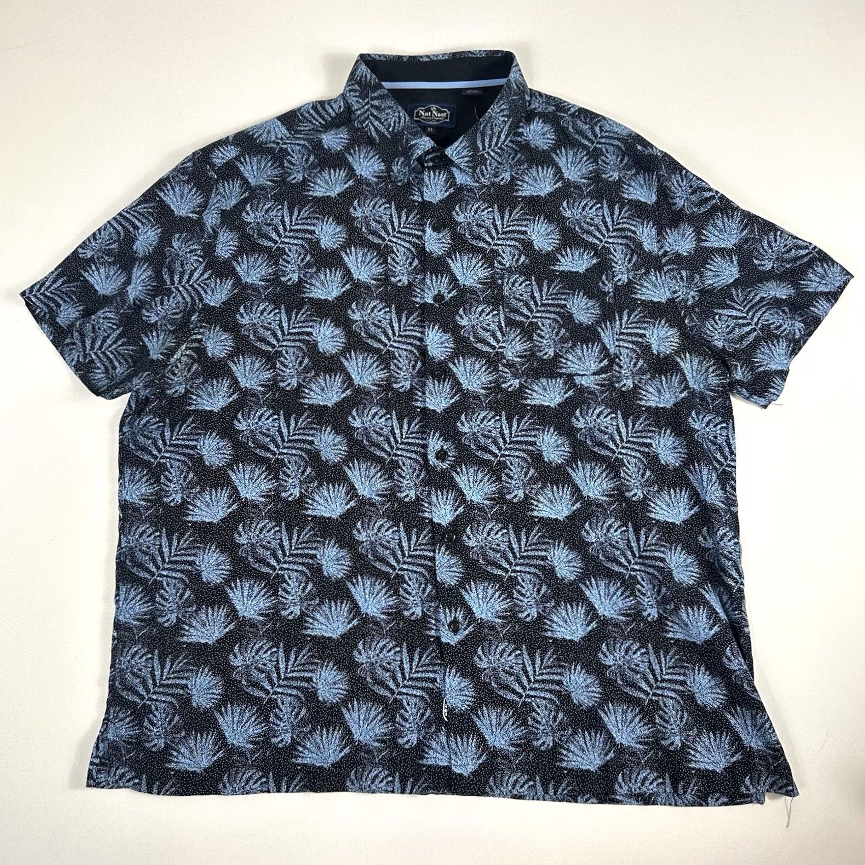 Nat Nast Nat Nast Shirt Mens XL Blue Silk Bowling Floral Camp Luxury Sleeve Size US XL / EU 56 / 4 - 2 Thumbnail