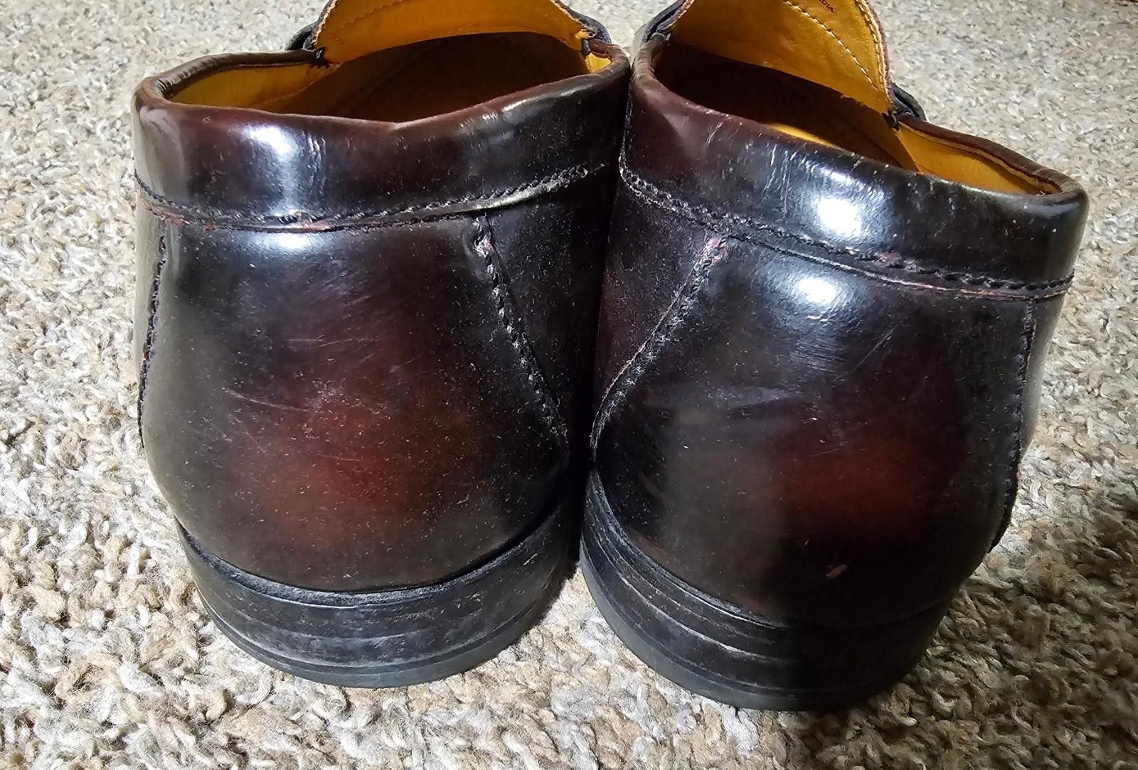 Cole Haan Cole Haan 03504 Burgundy Leather Slip-On Dress Loafers 14D Size US 14 / EU 47 - 6 Thumbnail