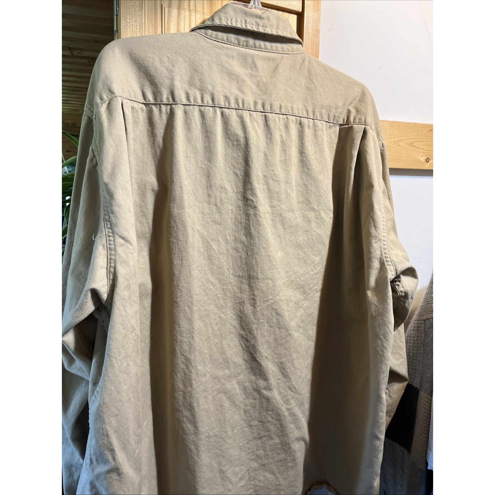 Wrangler Wrangler Cotton Men's Shirt XXL Long Sleeve Canvas Brown Size US XXL / EU 58 / 5 - 9 Thumbnail