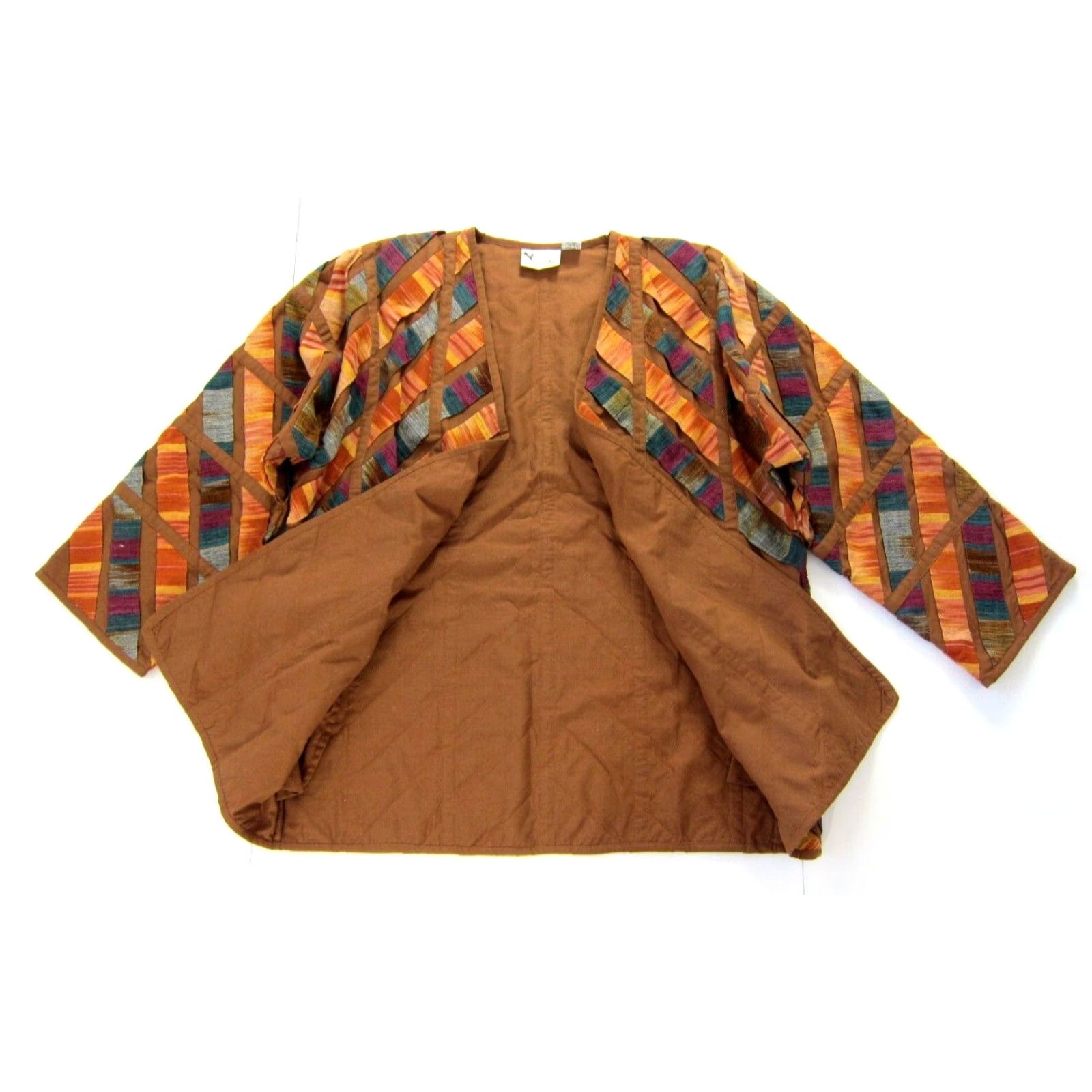 Vintage Vtg Yak Magic Nepal Brown Orange Cotton Pocket Oversize Blazer Jacket Medium Size M / US 6-8 / IT 42-44 - 7 Thumbnail