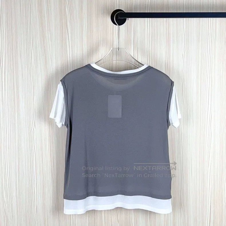 Miu Miu Miu Miu Size S Black lace logo short sleeves Size S / US 4 / IT 40 - 2 Thumbnail