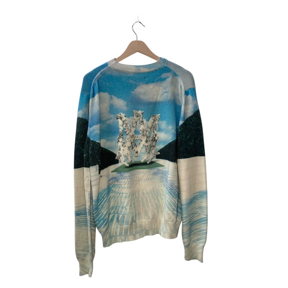 Amiri Amiri Runway Print Cashmere Logo Graphic Sweater Large Size US L / EU 52-54 / 3 - 3 Thumbnail