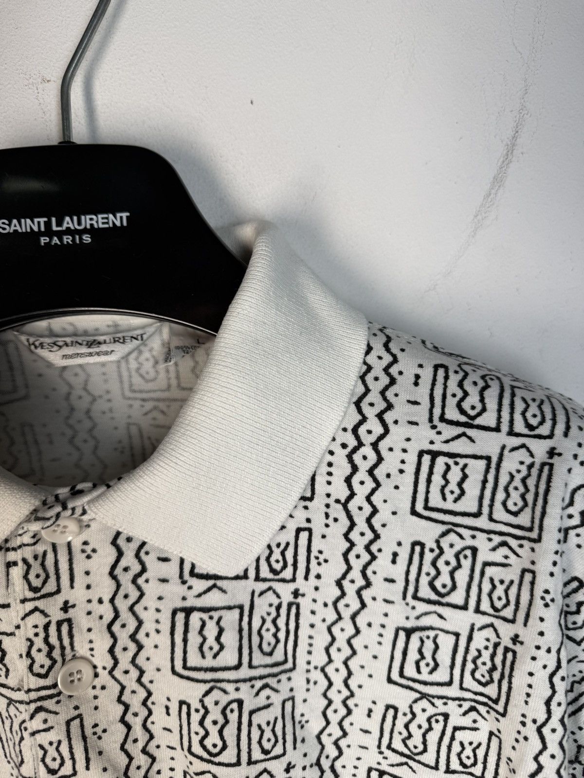 Yves Saint Laurent 90s YSL Polo Super Soft Button Up T-Shirt Vintage Shirt y2k Size US L / EU 52-54 / 3 - 15 Thumbnail