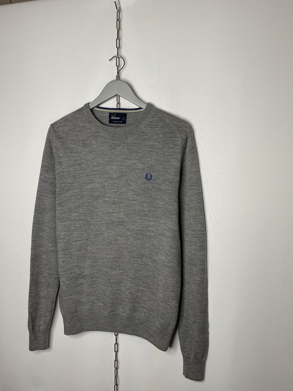 Fred Perry × Vintage Vintage Fred Perry 100% Merino Wool Sweater Jumper Pullover Size US M / EU 48-50 / 2 - 2 Thumbnail