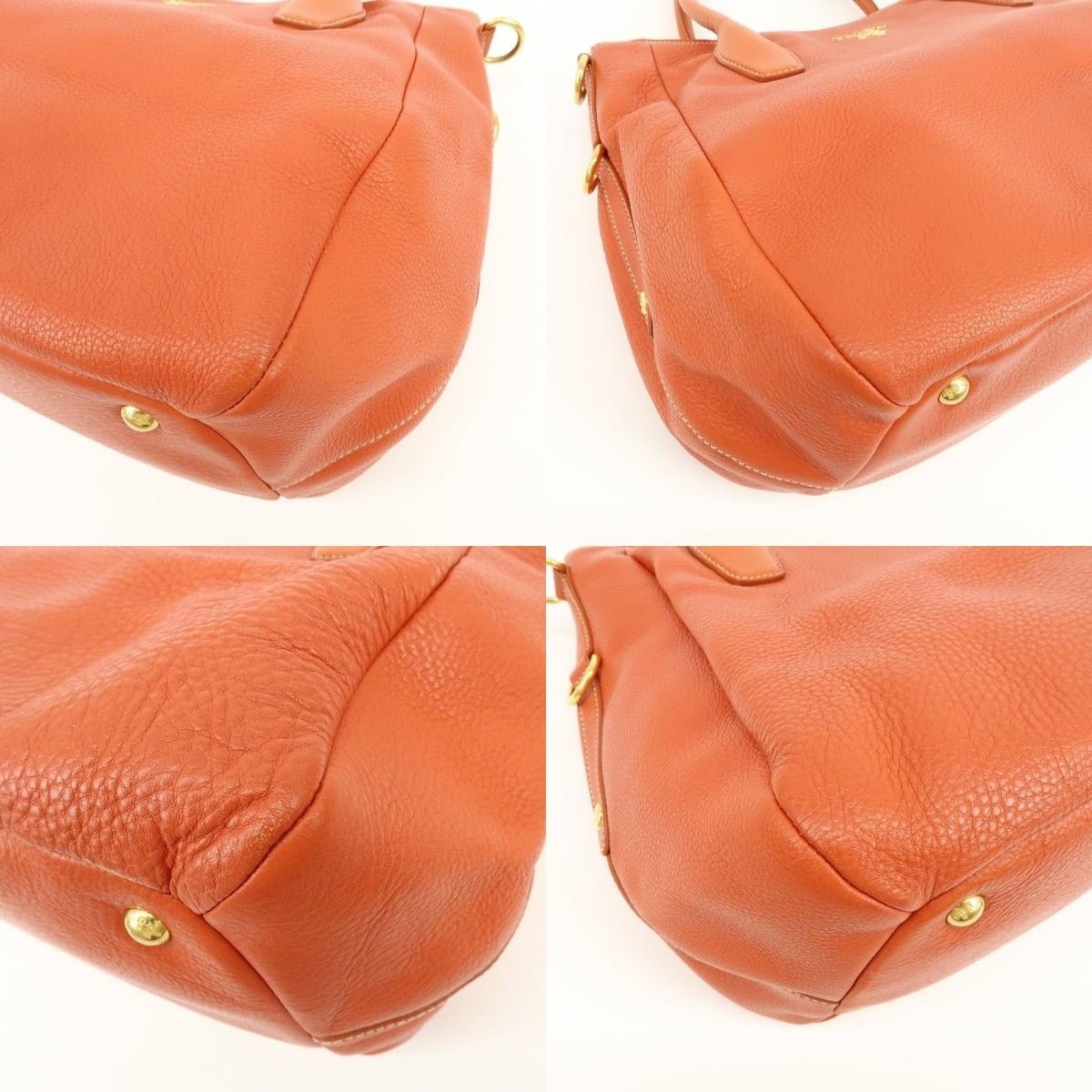 Prada Prada Vitello Daino Shoulder Bag Orange Size ONE SIZE - 5 Thumbnail