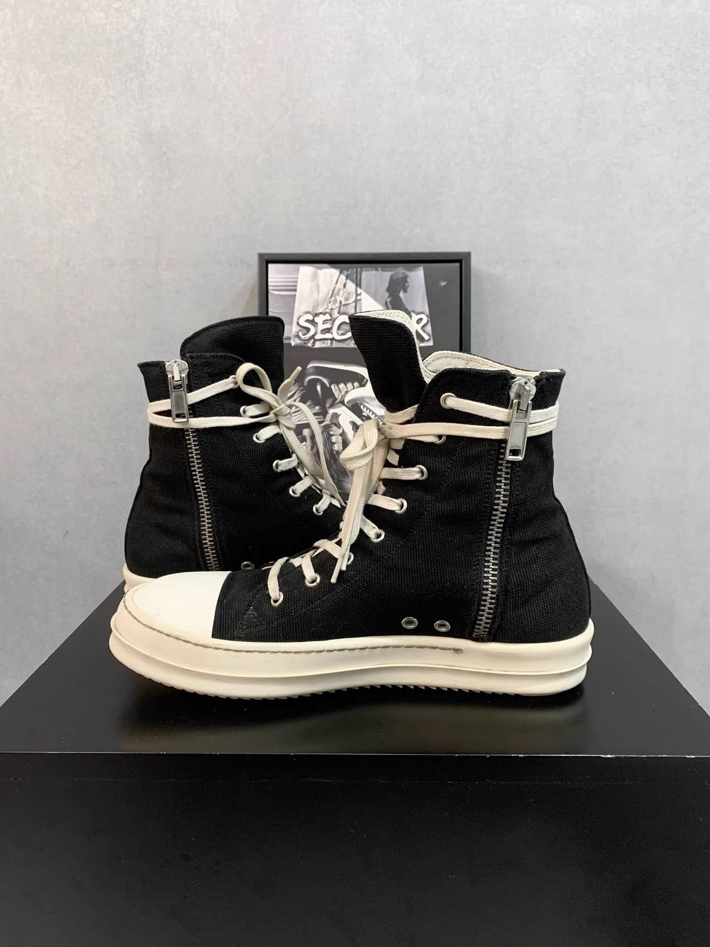Rick Owens Rick Owens Canvas High Top Ramones K34 Size US 9 / EU 42 - 6 Thumbnail