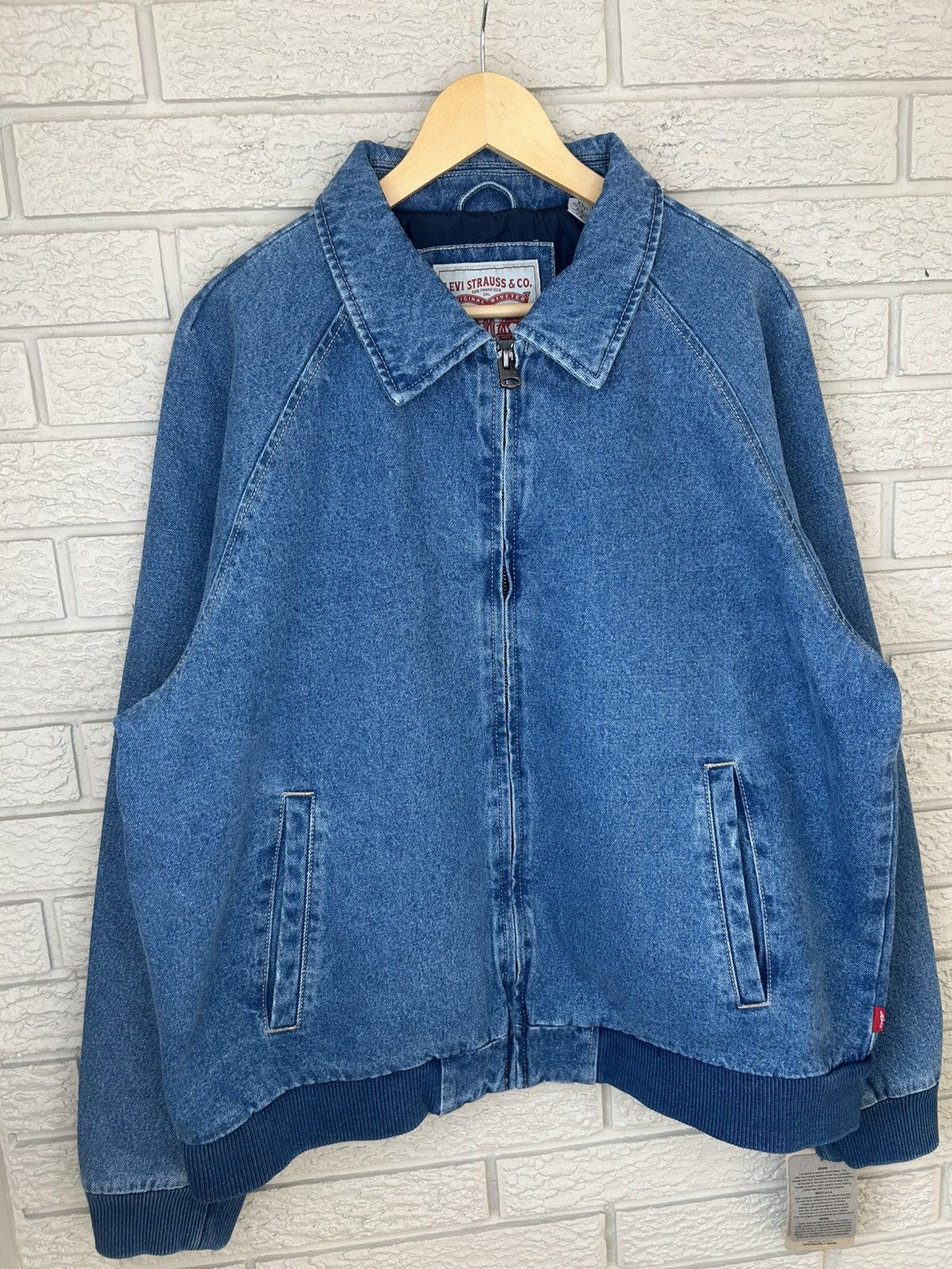 Levi's Levis Denim Bomber Jacket Size US XL / EU 56 / 4 - 2 Thumbnail