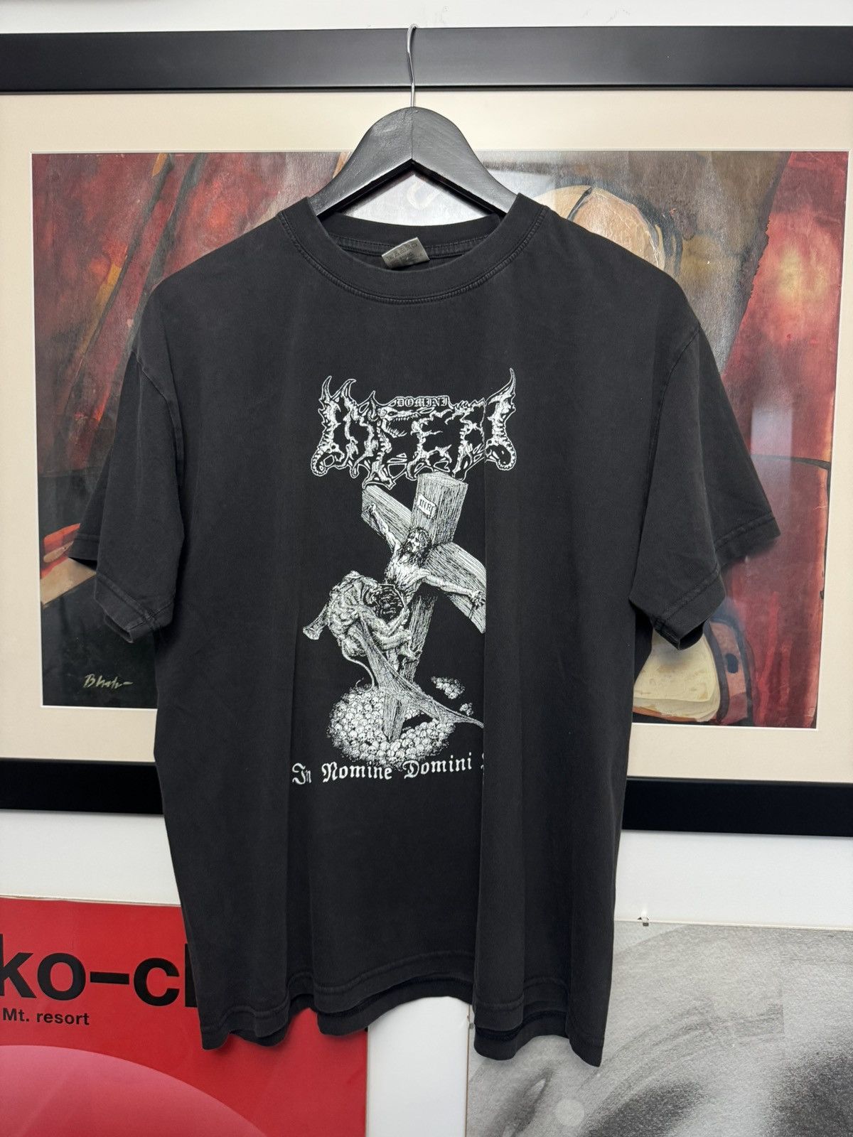 Vintage Vintage 90s Death Black Metal Band Tee Domini Inferi Print Size US L / EU 52-54 / 3 - 1 Thumbnail