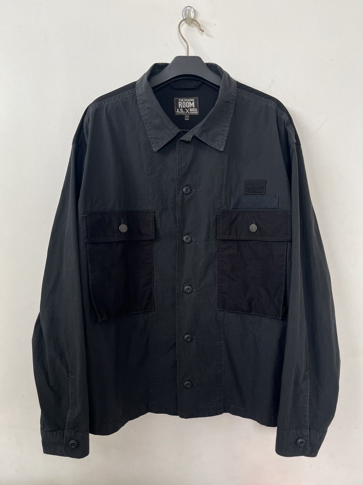 image of J S Homestead x Nigel Cabourn J.s Homestead Thedrawingroom Military Jacket in Black (Size Large)