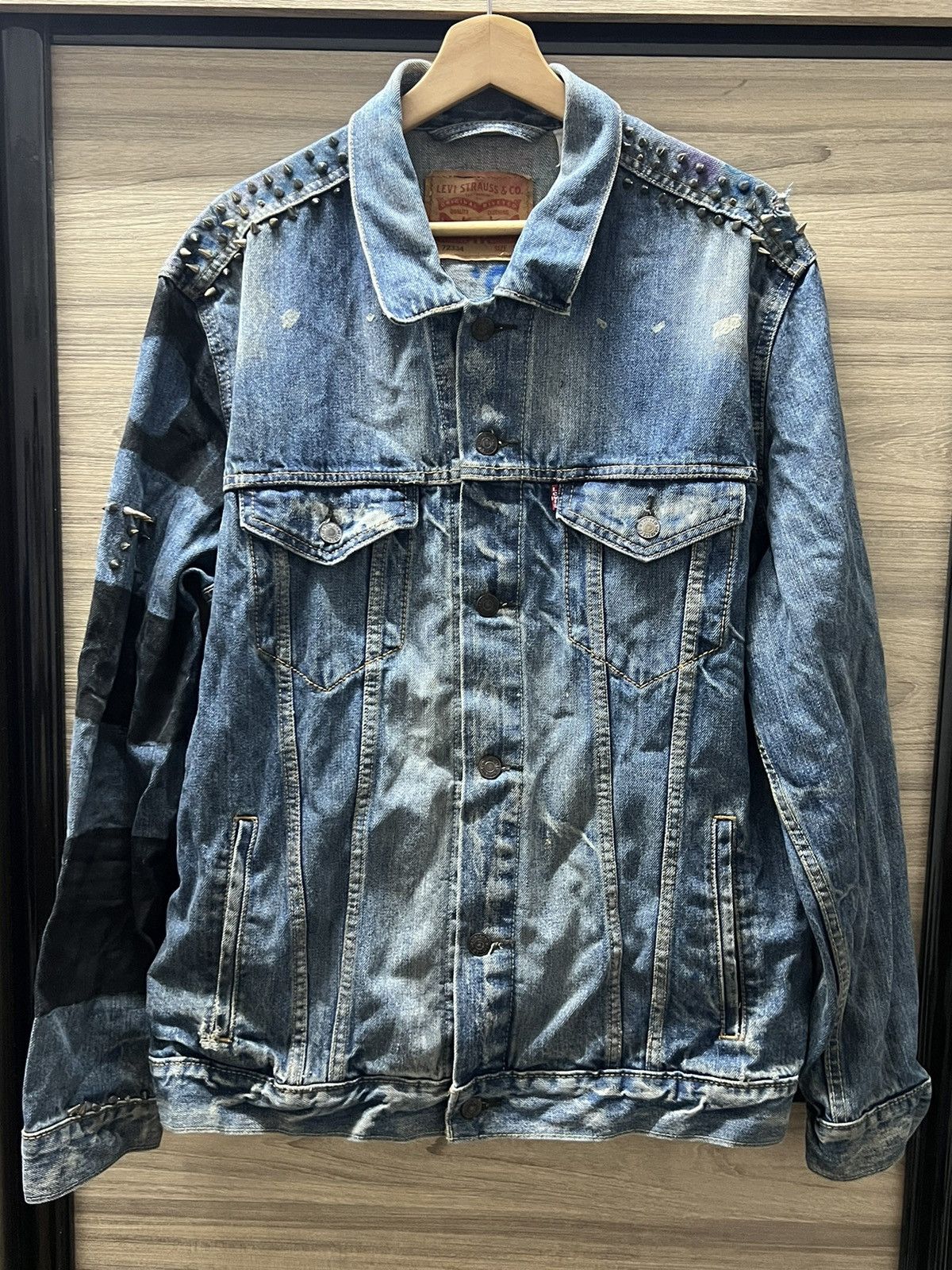 Levi's × Levi's Vintage Clothing × Punk and Yo Levi's vintage trucker denim with spikes punk rock Size US XL / EU 56 / 4 - 1 Thumbnail