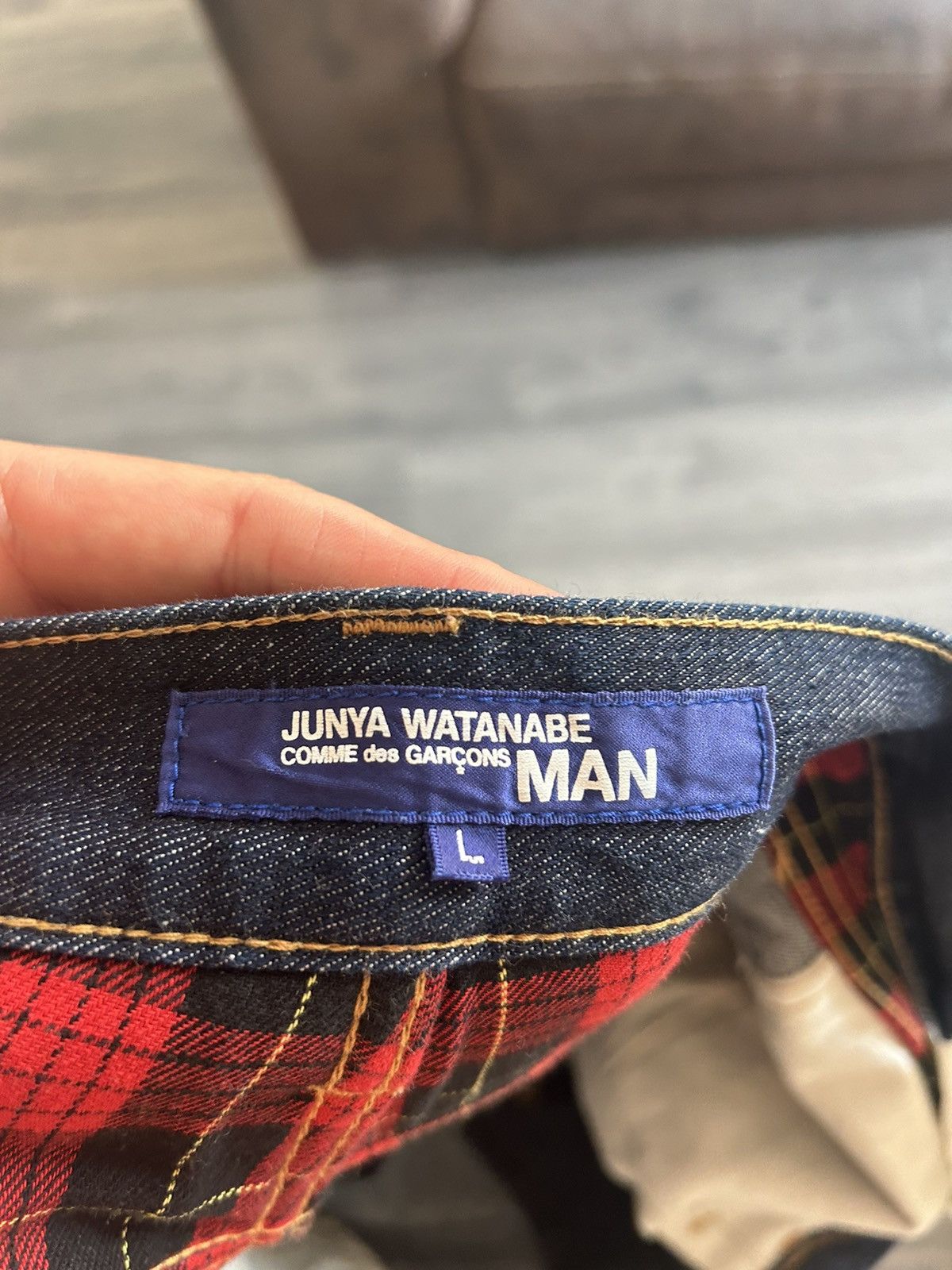Comme des Garcons Tartan Check Yoke Jeans Size US 35 - 15 Thumbnail