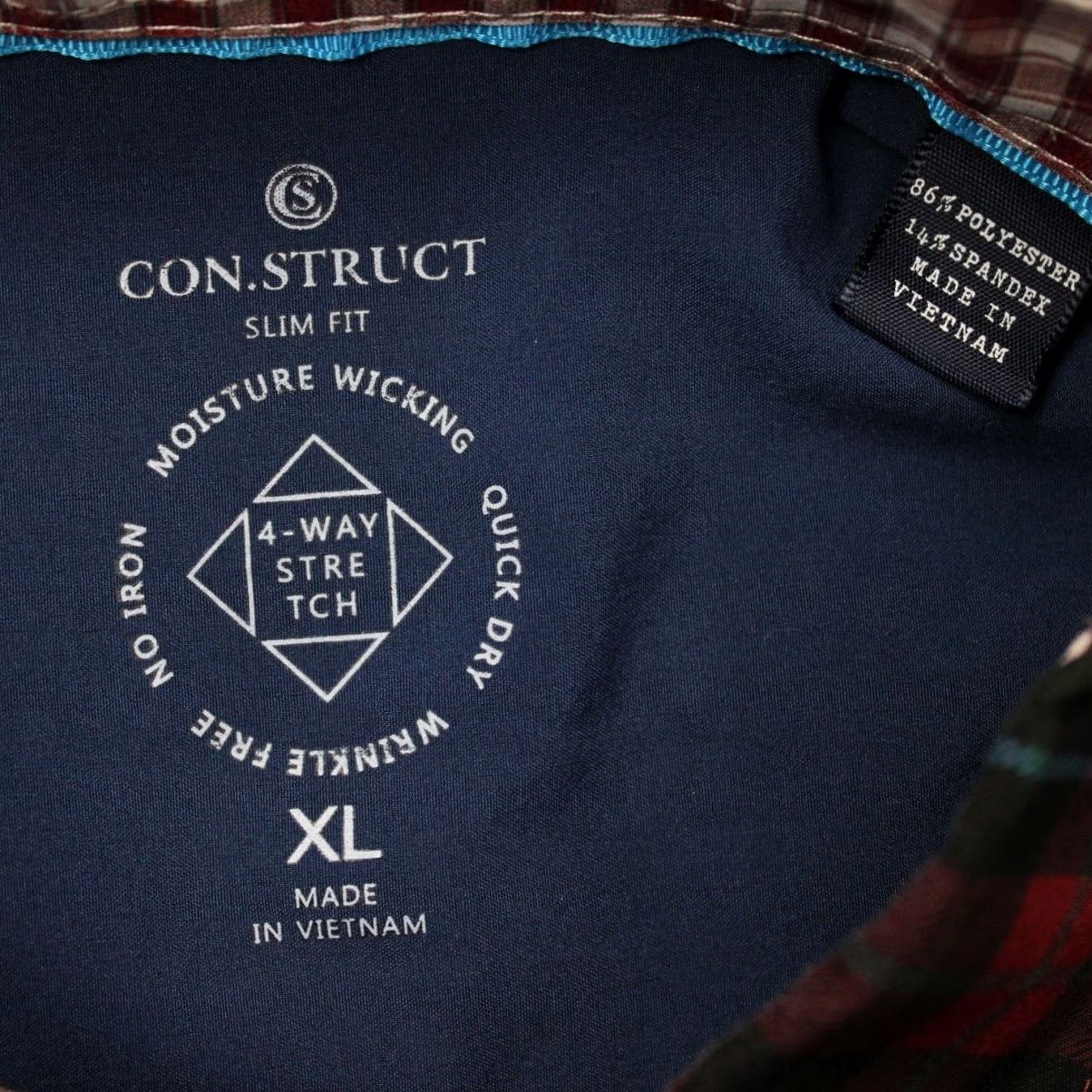 Vintage Construct Shirt XL Red/Black Plaid Slim Fit 4-Way Stretch Button-Up L/S Men’s Vintage No Size US XL / EU 56 / 4 - 6 Thumbnail