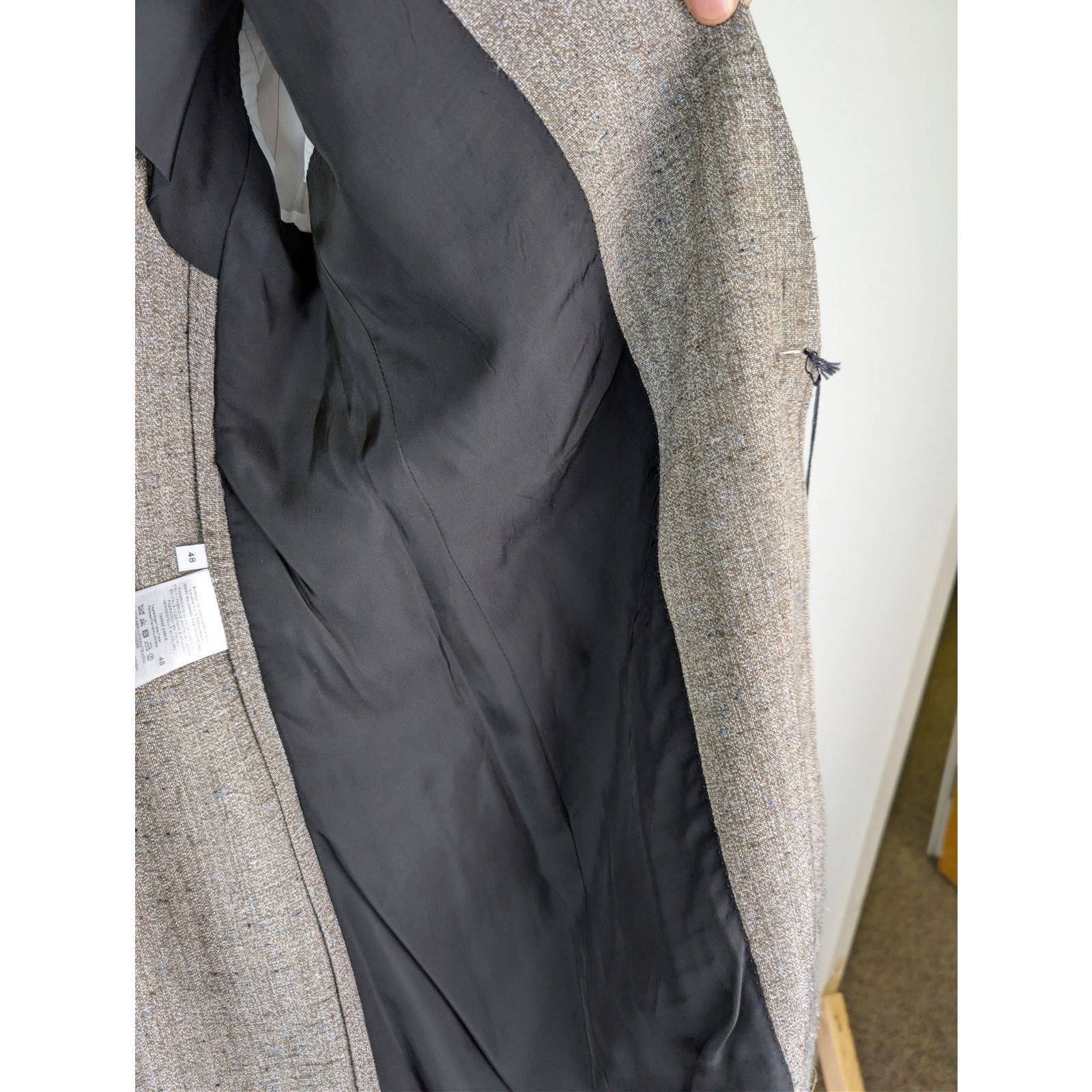 Bottega Veneta o1rshd1 Knotted Melange Viscose-Silk Jacket in Brown / White Size US M / EU 48-50 / 2 - 9 Thumbnail