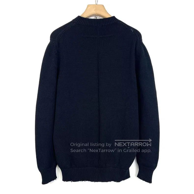 Givenchy Givenchy Black Distressed Logo Destroyed Knit Sweater Size US S / EU 44-46 / 1 - 2 Thumbnail