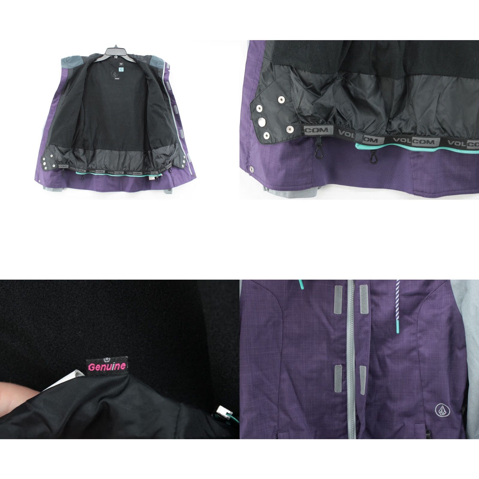 Volcom Volcom Stave Snowboard Jacket Womens XS Purple Grey Winter Ski Warm Comfortable Size XS / US 0-2 / IT 36-38 - 8 Thumbnail