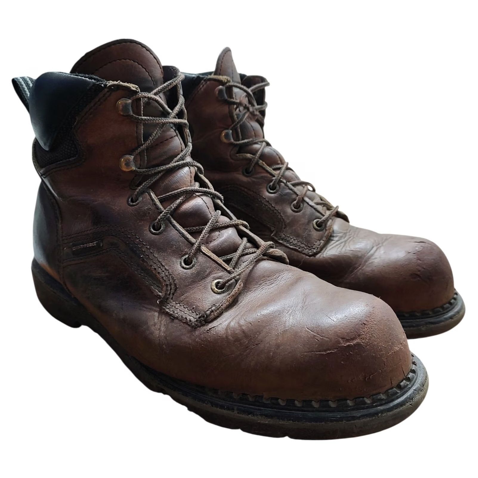 Red Wing VINTAGE Red Wing EH926 Work Boots Boots Mens 12 Leather Brown Waterproof Oil Resistant Rubber Outsole Ankle Lace Up Mens Boots USA 2012 Size US 11 / EU 44 - 3 Thumbnail