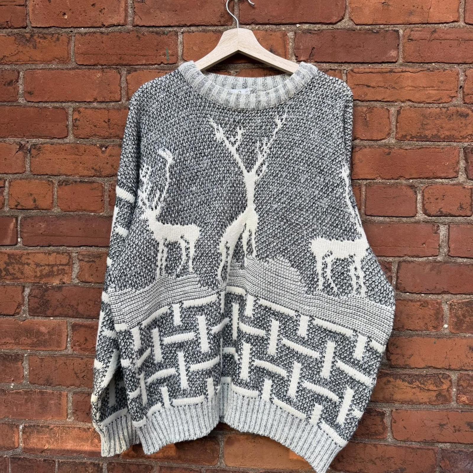 Other vintage Prince Bellini deer knit sweater 80s/90s L Size US L / EU 52-54 / 3 - 4 Thumbnail