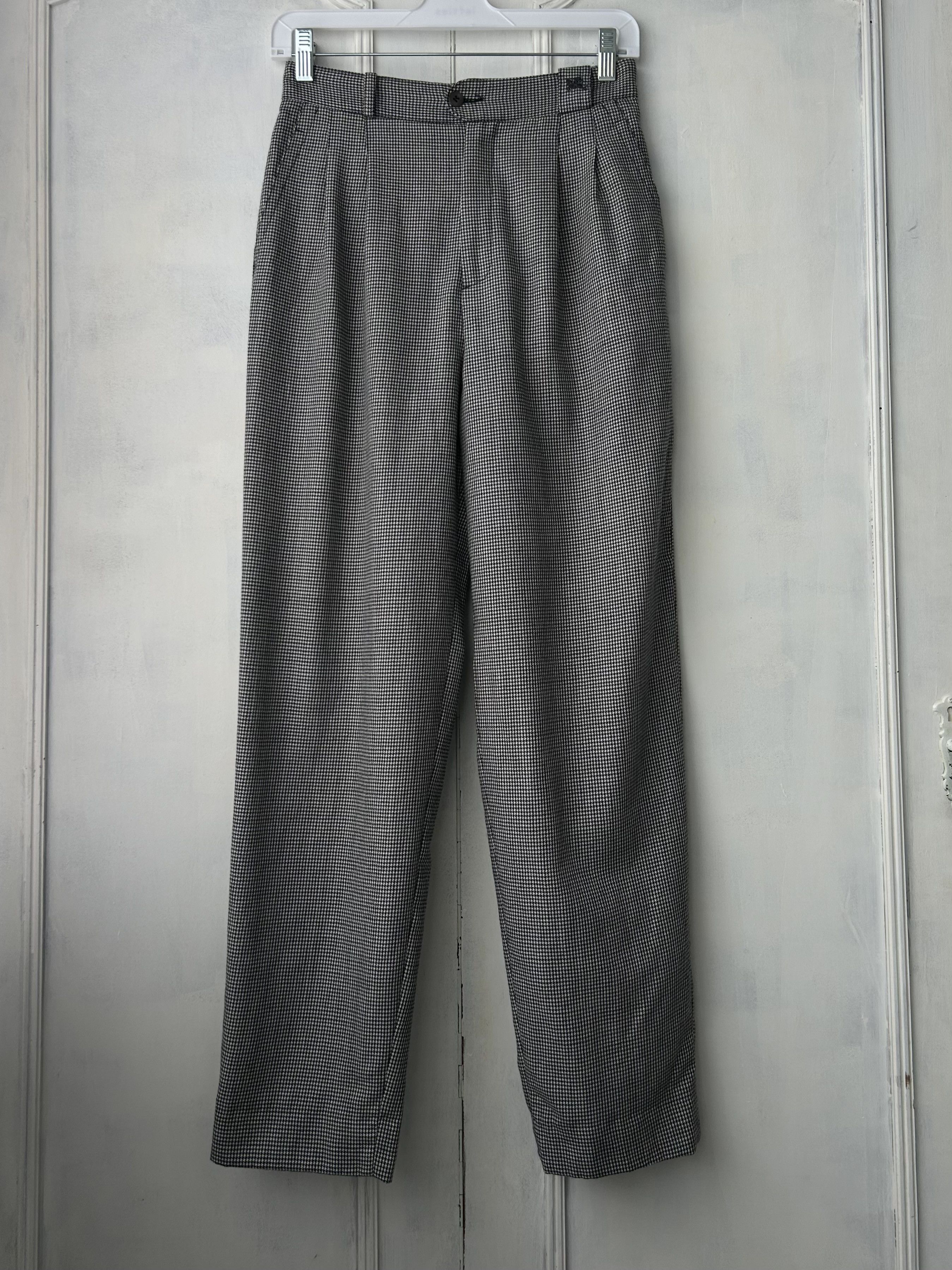 Burberry Burberrys of London Houndstooth Wool Trousers Size 30" / US 8 / IT 44 - 2 Thumbnail