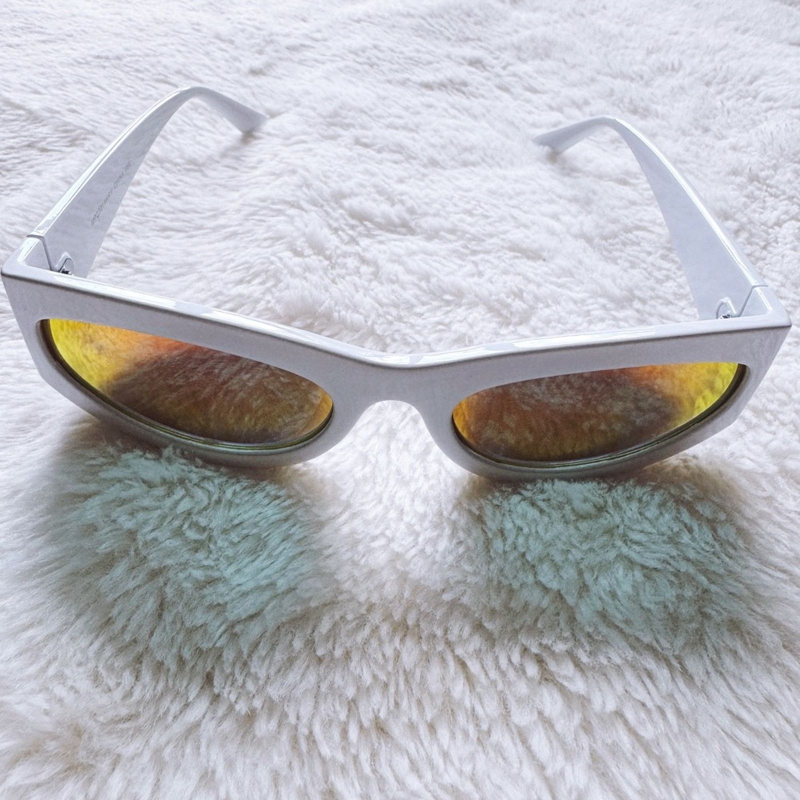 Other Francis Mirrored Orange with White Rim Sunglasses Size ONE SIZE - 4 Thumbnail