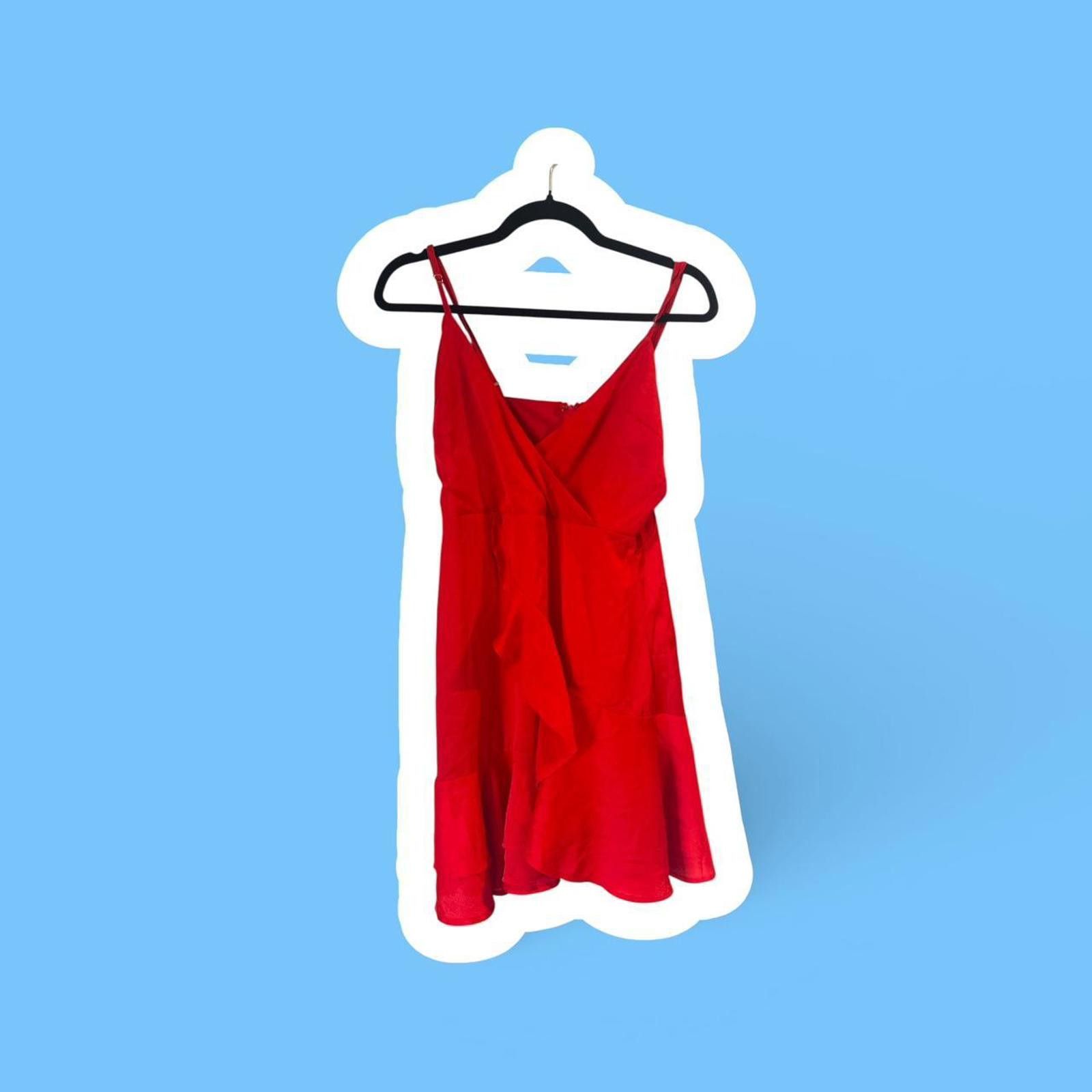 Other Hello Molly Red Wrap-Style Mini Dress Size M / US 6-8 / IT 42-44 - 2 Thumbnail