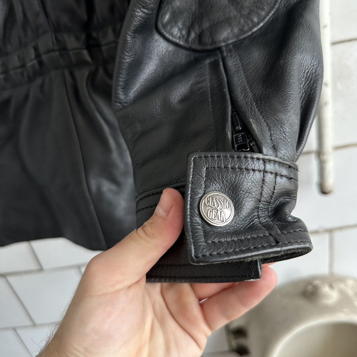 Vintage Vintage Moto Leather Jacket Tour Style USA 90s Y2K Size US XS / EU 42 / 0 - 11 Thumbnail