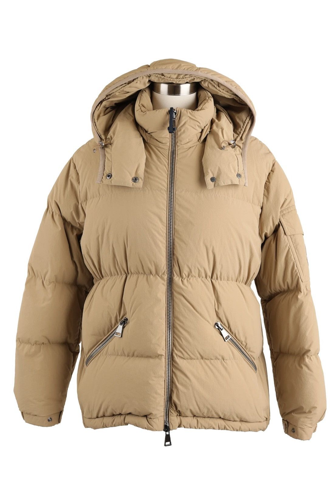 Moncler Badymore Quilted Down Parka - Beige Size L / US 10 / IT 46 - 1 Thumbnail